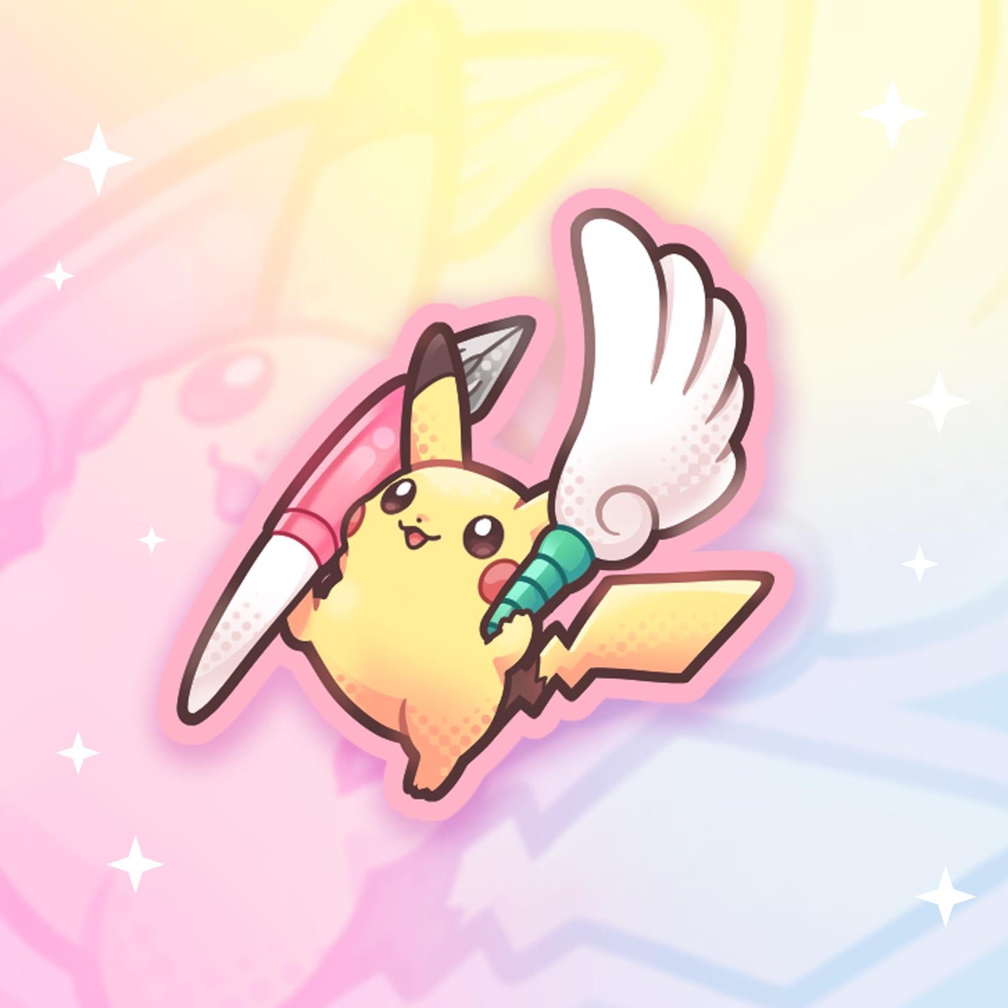 Pokemon Sticker - Pikachu Illustrator