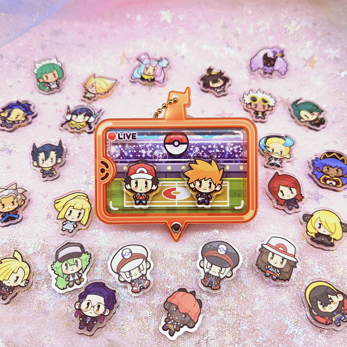 PREORDER - Pkmn Trainers - Openable Shaker Keychain Charm