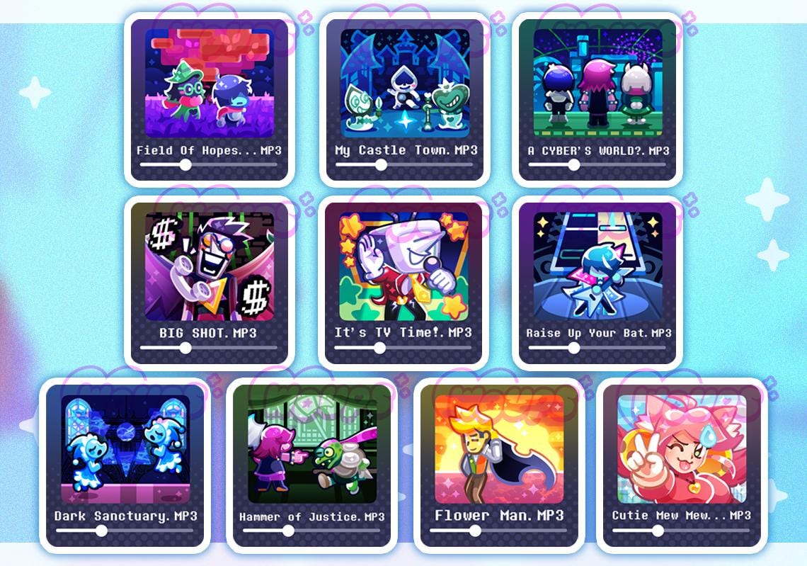 PREORDER - Deltarune MP3 - Openable Customizable Keychain Songs Charm