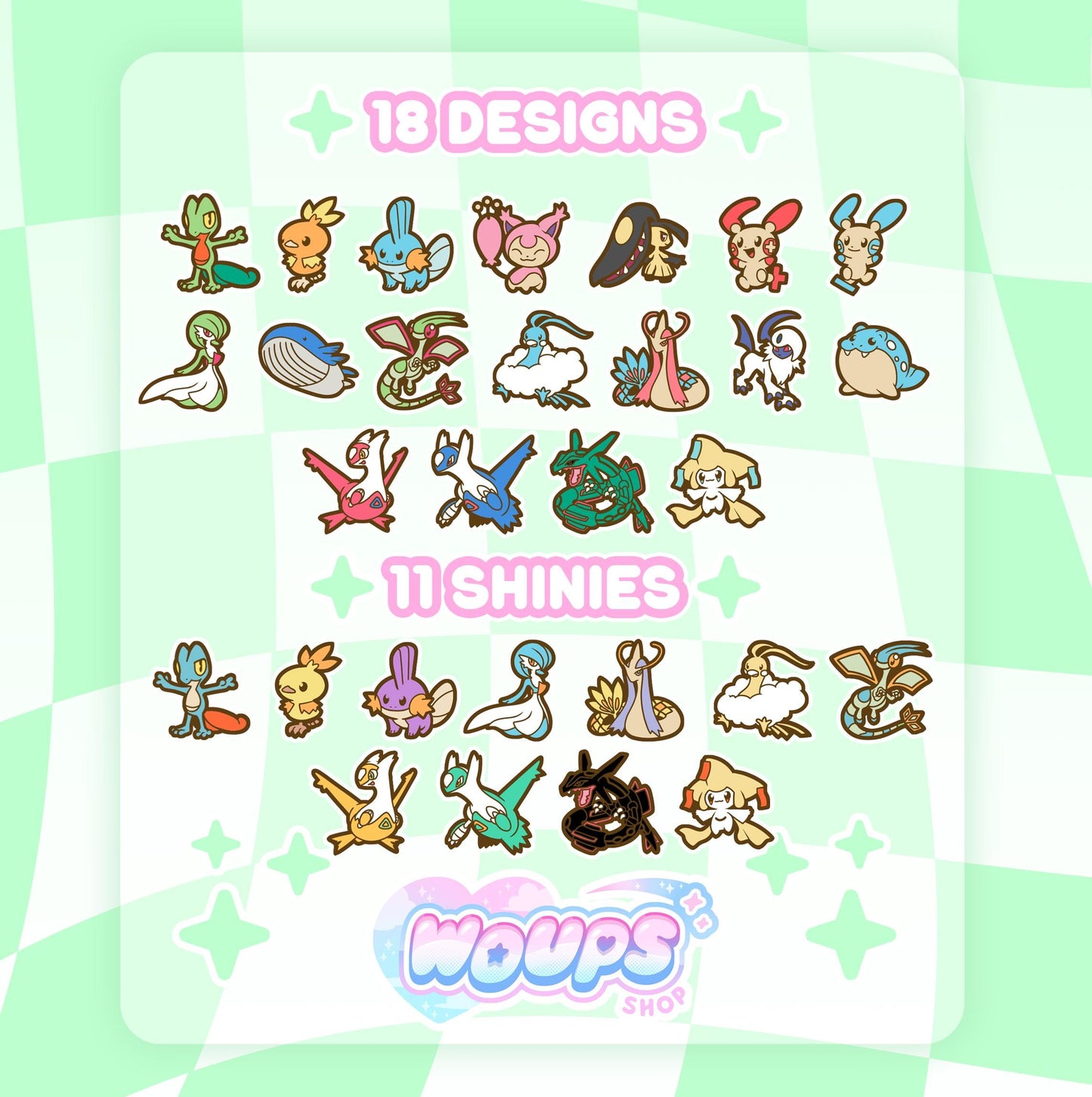 Mini Poké-Pins Enamel Pins Shiny Blind Packs