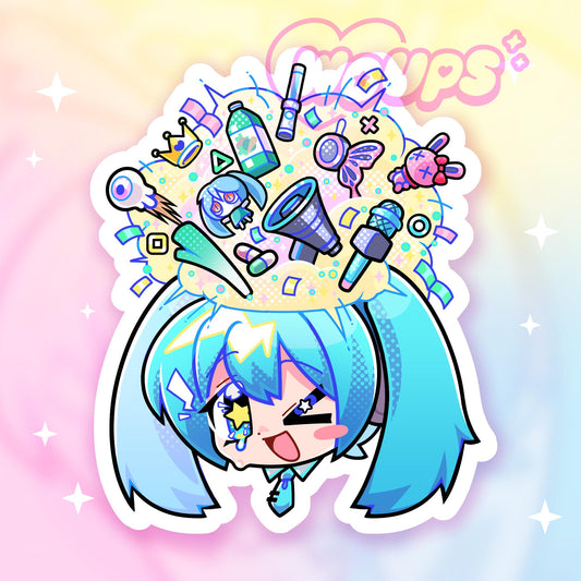 Vocaloid Sticker - Brain Miku