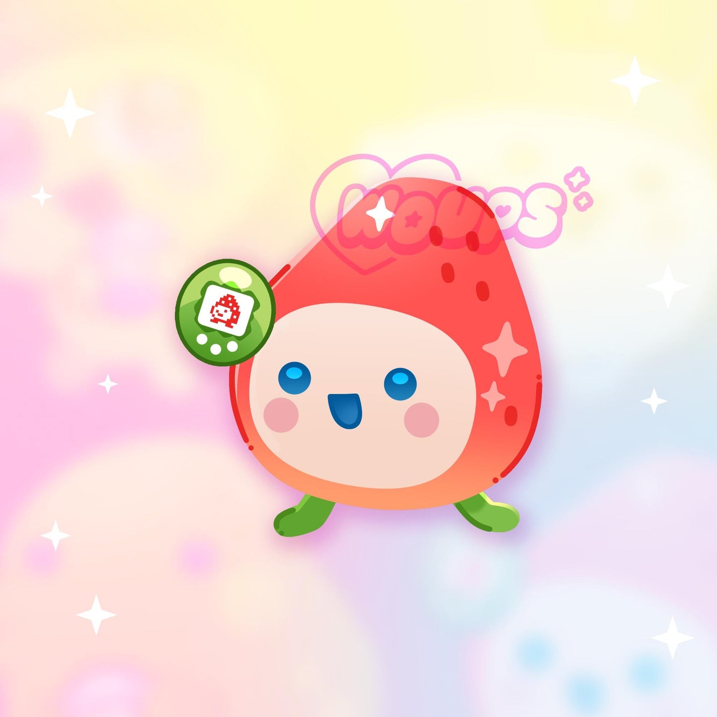 Tamagotchi Stickers - Mametchi Mimitchi Kuchipatchi Ichigotchi