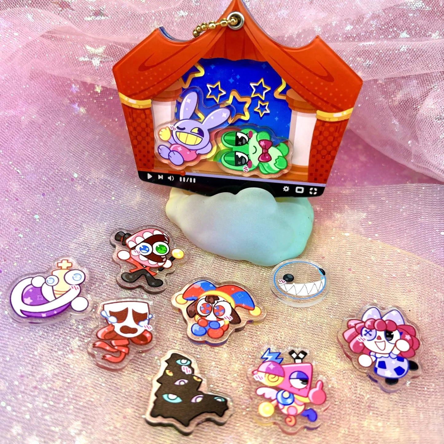 The Amazing Digital Circus - Openable Shaker Keychain Charm