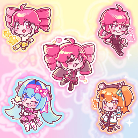 Vocaloid Stickers - Kasane Teto Hatsune Miku Adachi Rei Kasane Ted