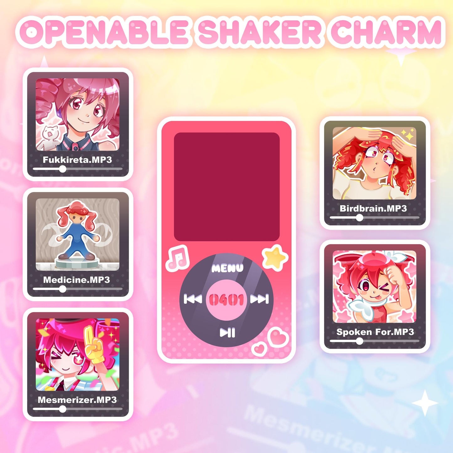 Kasane Teto MP3 - Openable Customizable Keychain Songs Charm