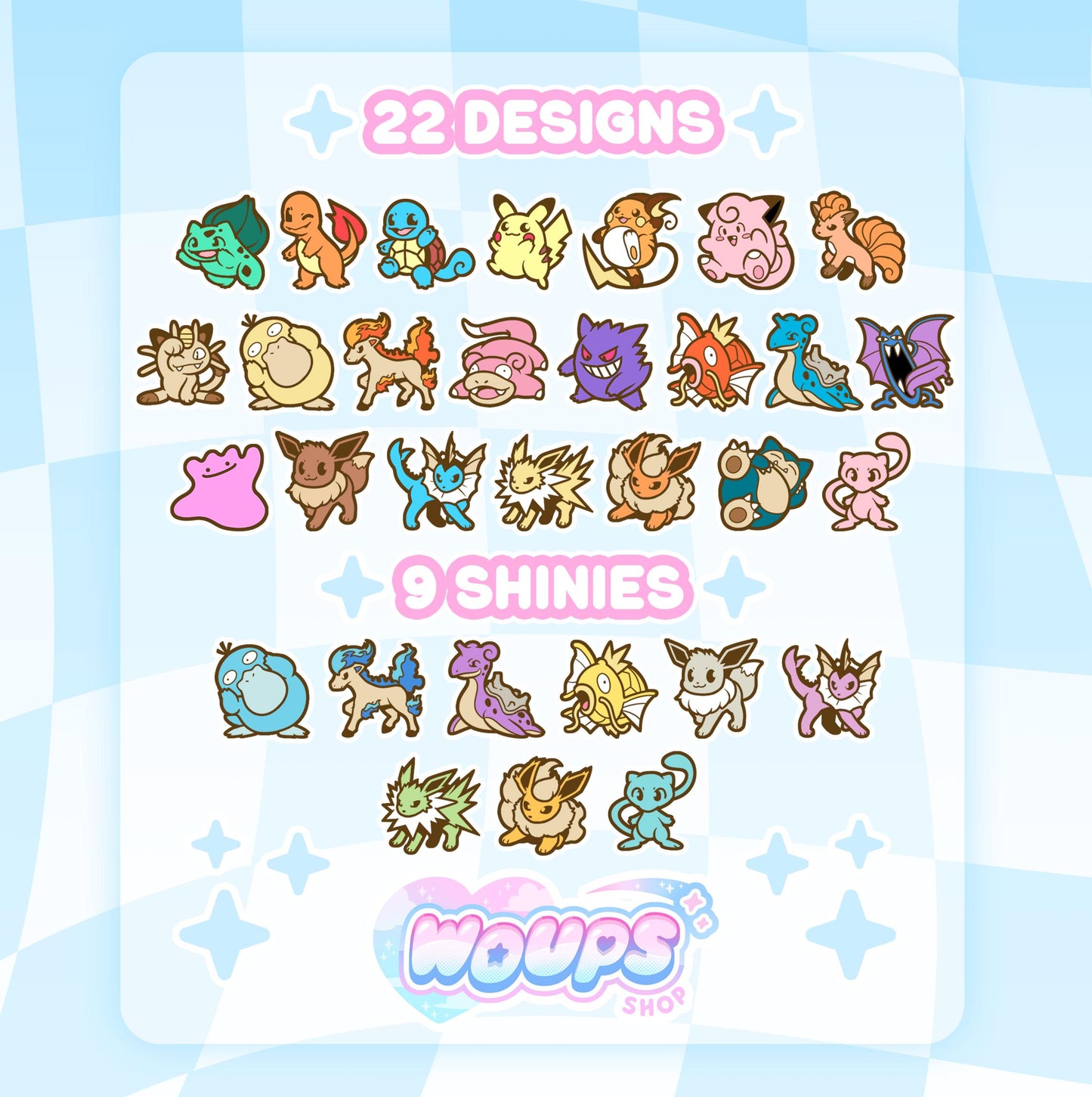 Mini Poké-Pins Enamel Pins Shiny Blind Packs
