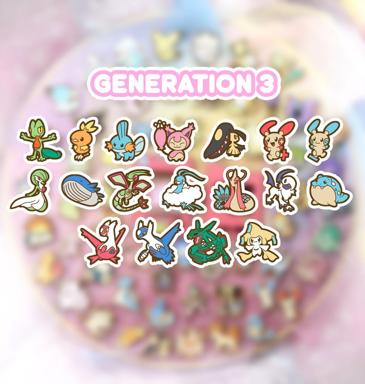 GEN 3 - Mini Enamel Poké-Pins