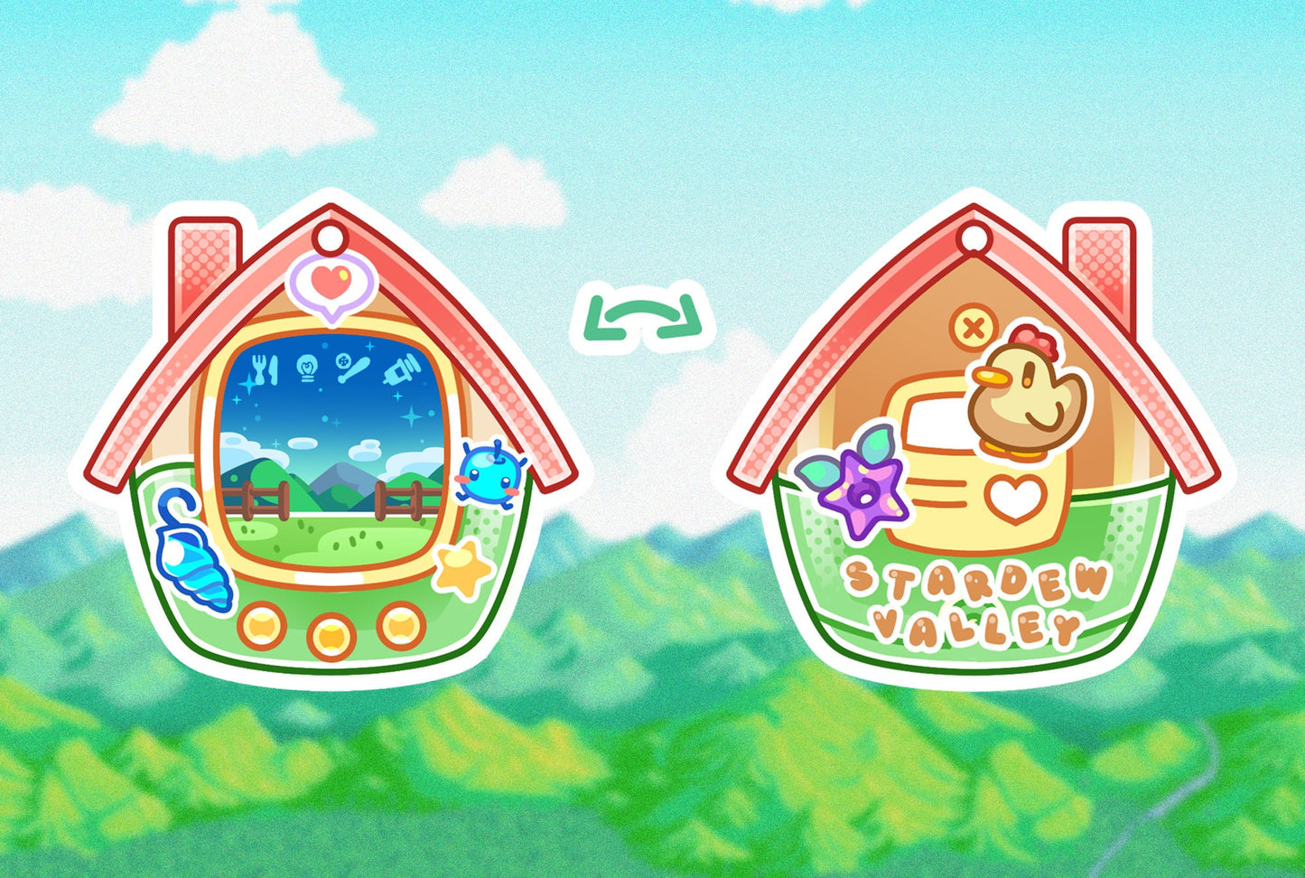 Stardew Valley Tamagotchi - Openable Shaker Keychain Charm