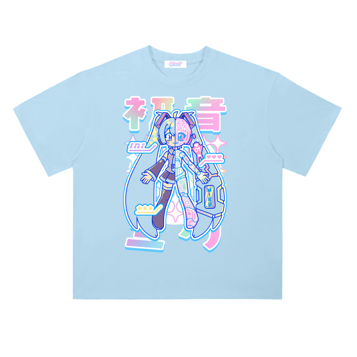 Robot Miku - Heavyweight Cotton T-Shirt