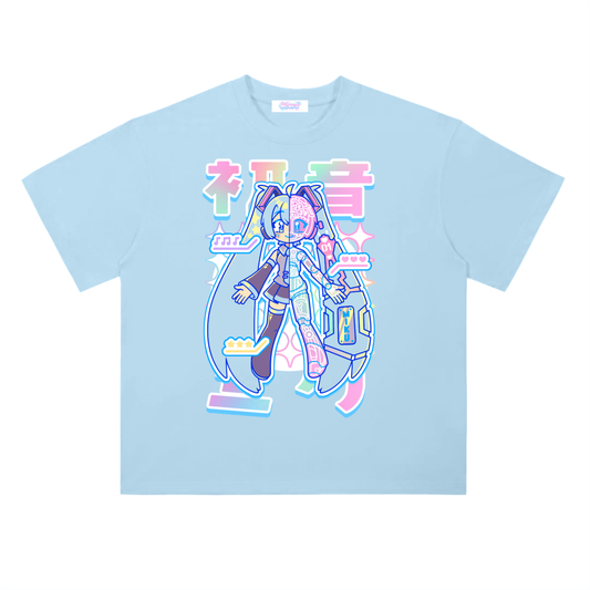 Robot Miku - Heavyweight Cotton T-Shirt