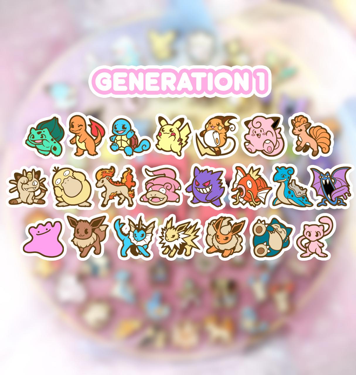 GEN 1 - Mini Enamel Poké-Pins