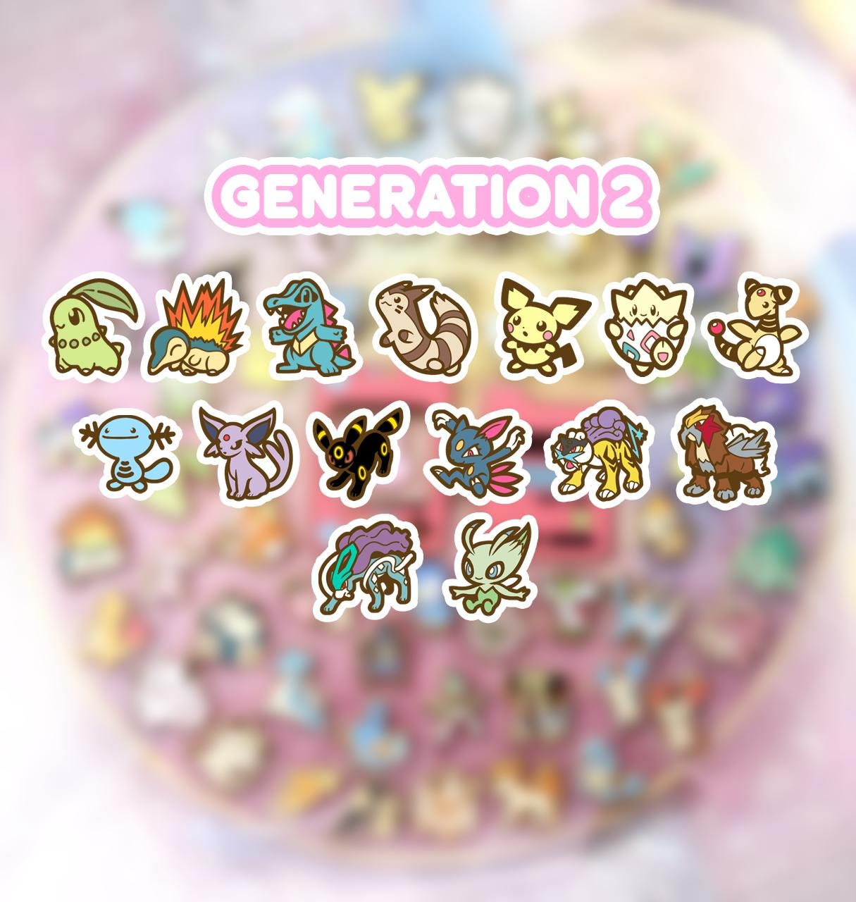 GEN 2 - Mini Enamel Poké-Pins