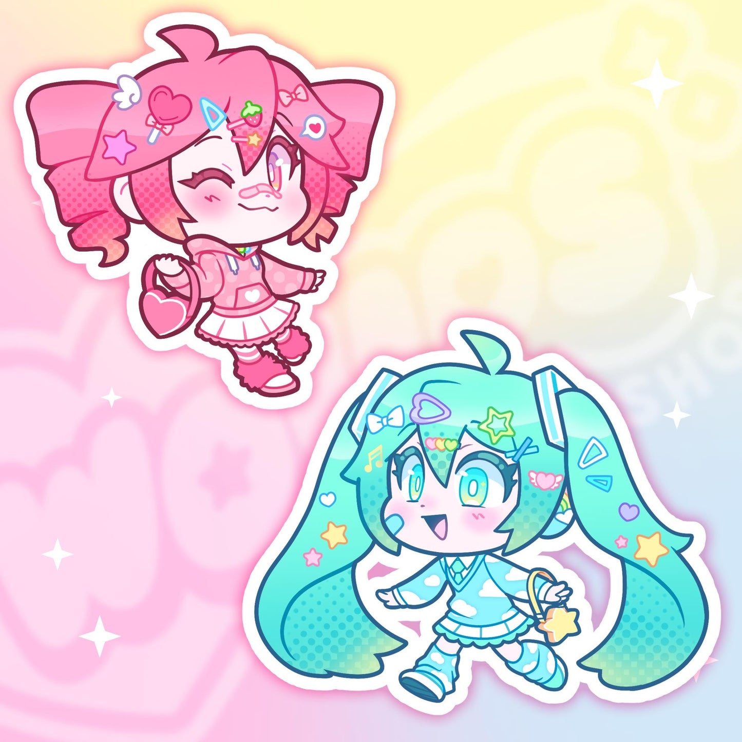 Vocaloid Stickers - Decora Miku & Teto