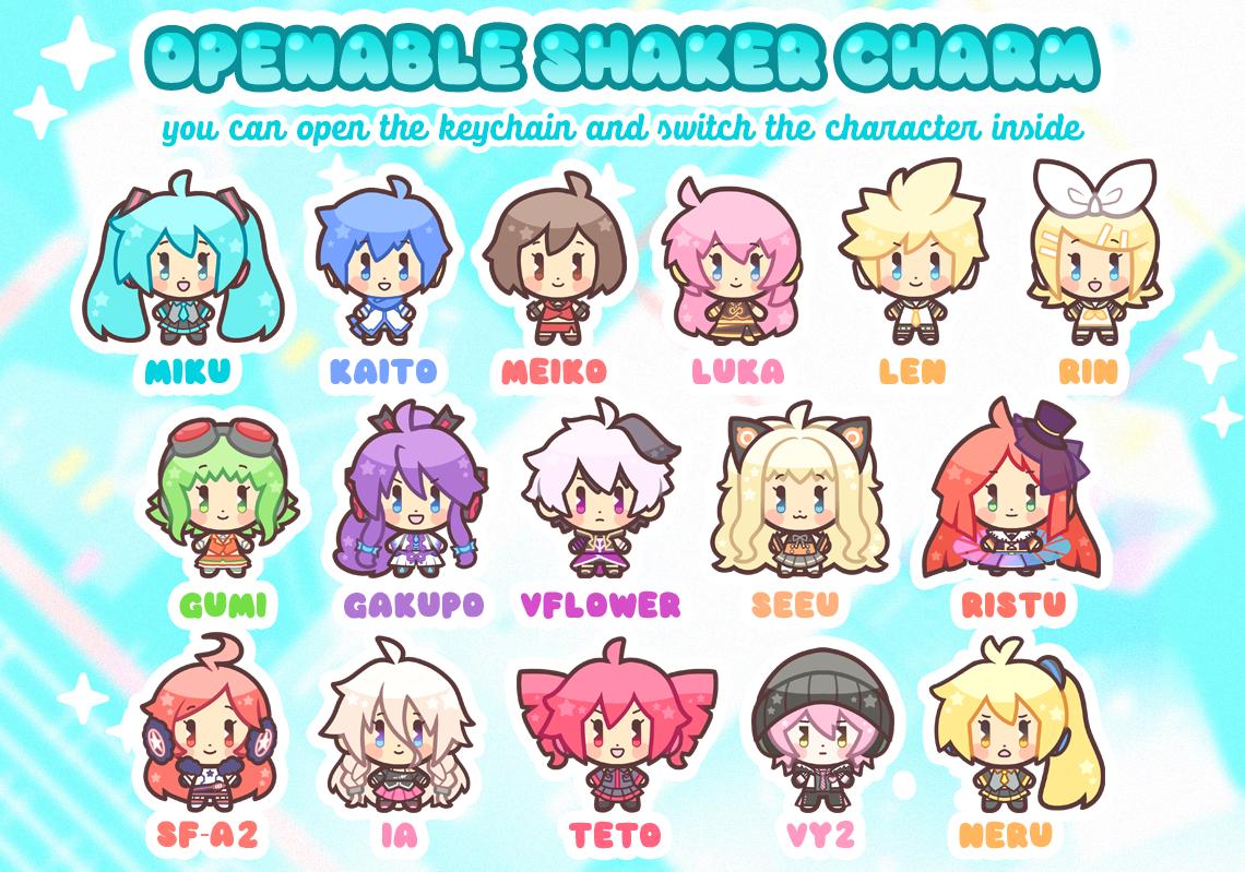 Vocaloid Openable Shaker Keychain Charm