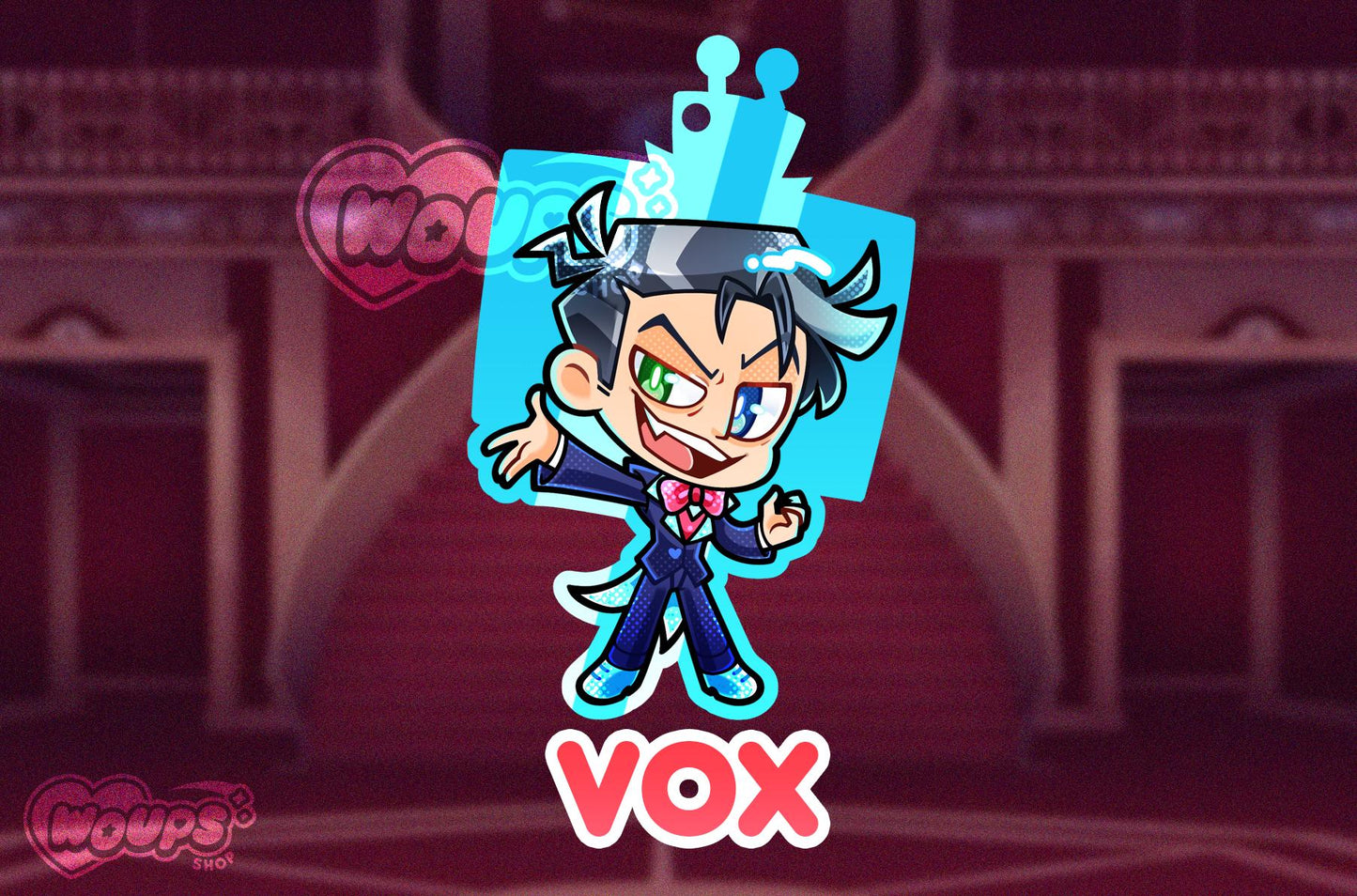 Hazbin Hotel - Colored Translucent Keychains - Alastor Sir Pentious Abel Vox