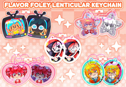 Vocaloid Flavor Foley Lenticular Keychain Charm