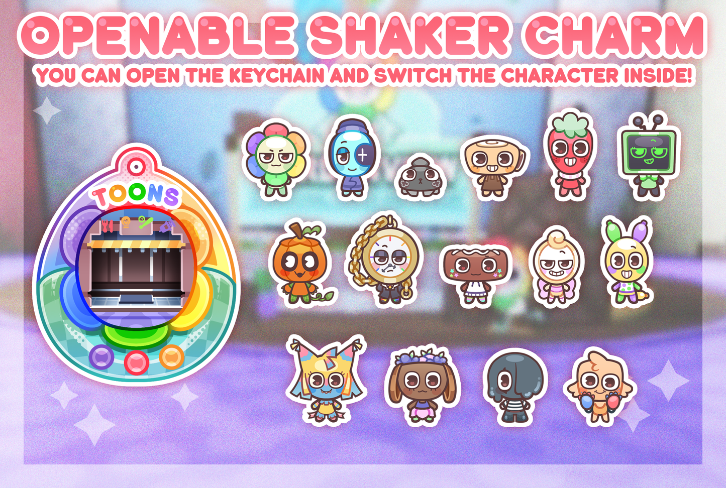 Dandy's World Tamagotchi - Openable Shaker Keychain Charm
