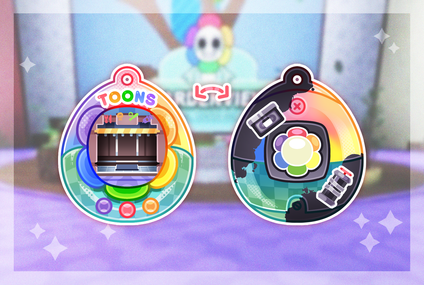 Dandy's World Tamagotchi - Openable Shaker Keychain Charm