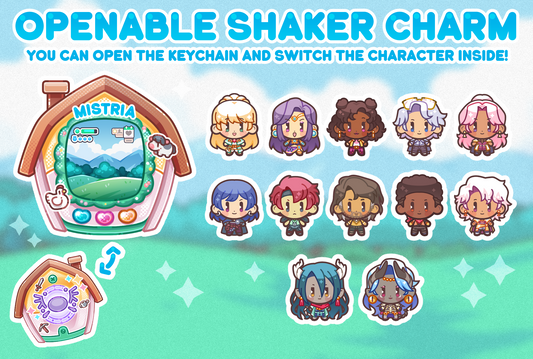 PREORDER - Fields of Mistria Tamagotchi - Openable Shaker Keychain Charm