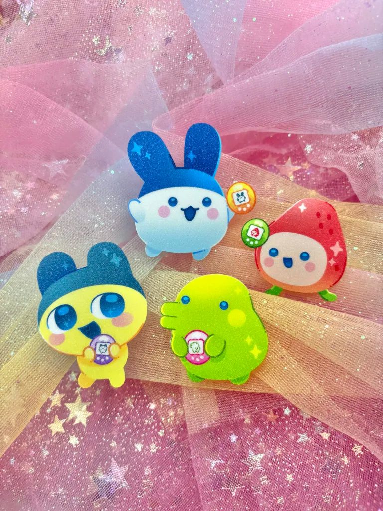 Tamagotchi Stickers - Mametchi Mimitchi Kuchipatchi Ichigotchi