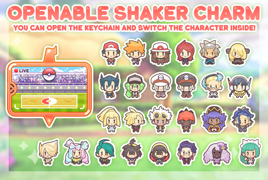 Pokemon Trainers - Openable Shaker Keychain Charm