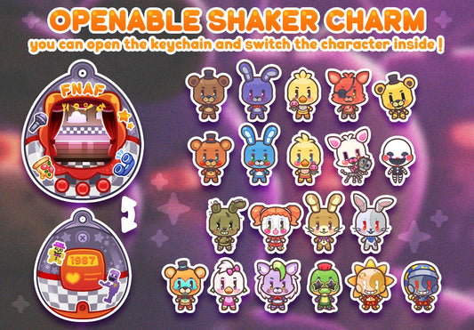 FNAF Tamagotchi - Openable Shaker Keychain Charm