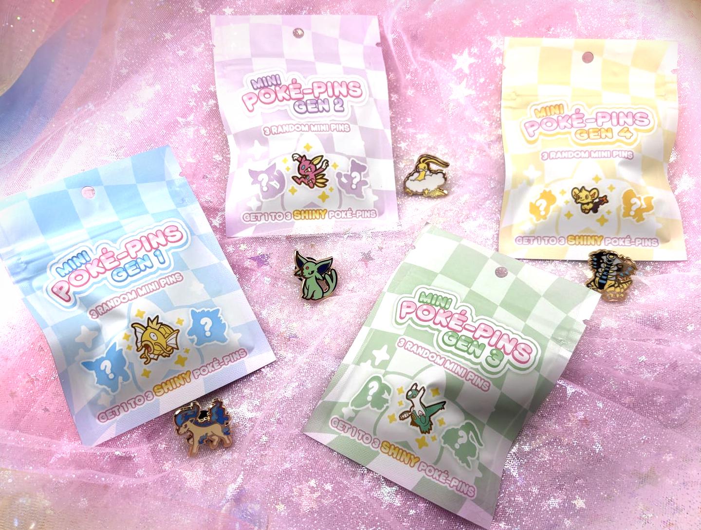 Mini Poké-Pins Enamel Pins Shiny Blind Packs