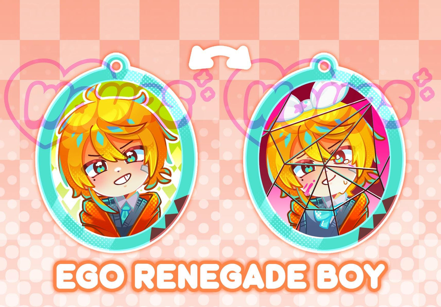 Vocaloid Flavor Foley Lenticular Keychain Charm