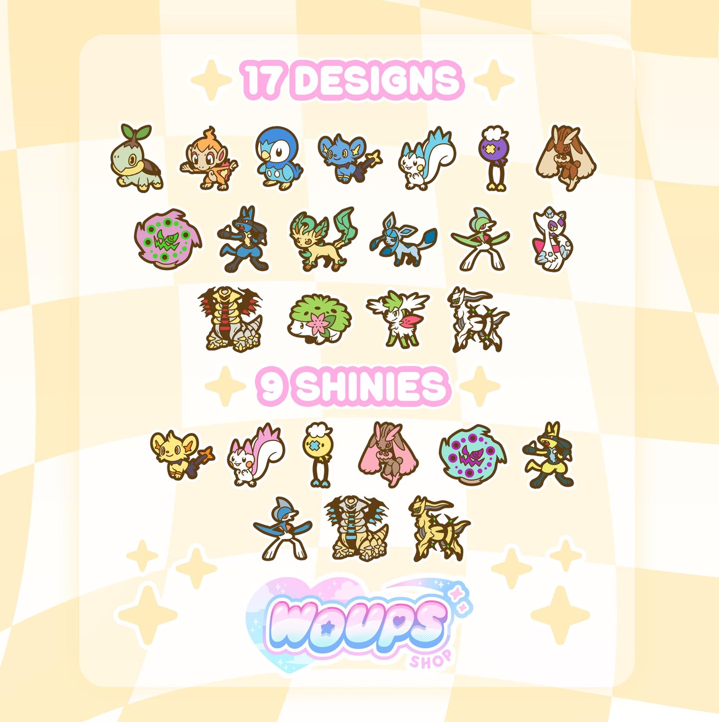 Mini Poké-Pins Enamel Pins Shiny Blind Packs