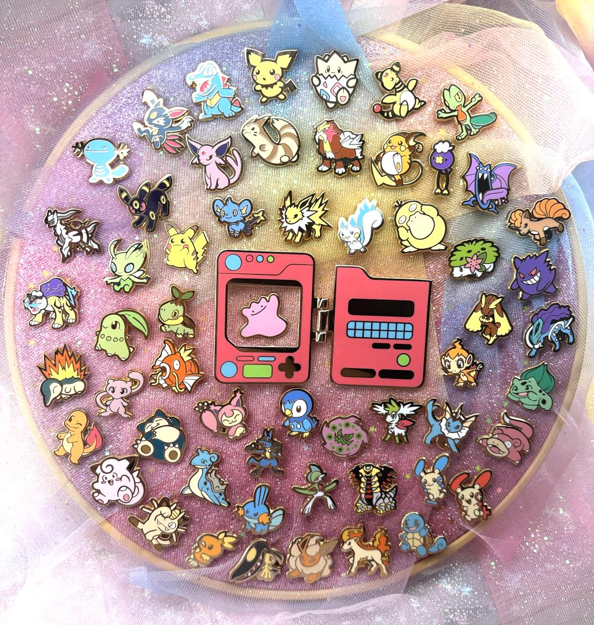 Mini Poké-Pins Enamel Pins Shiny Blind Packs