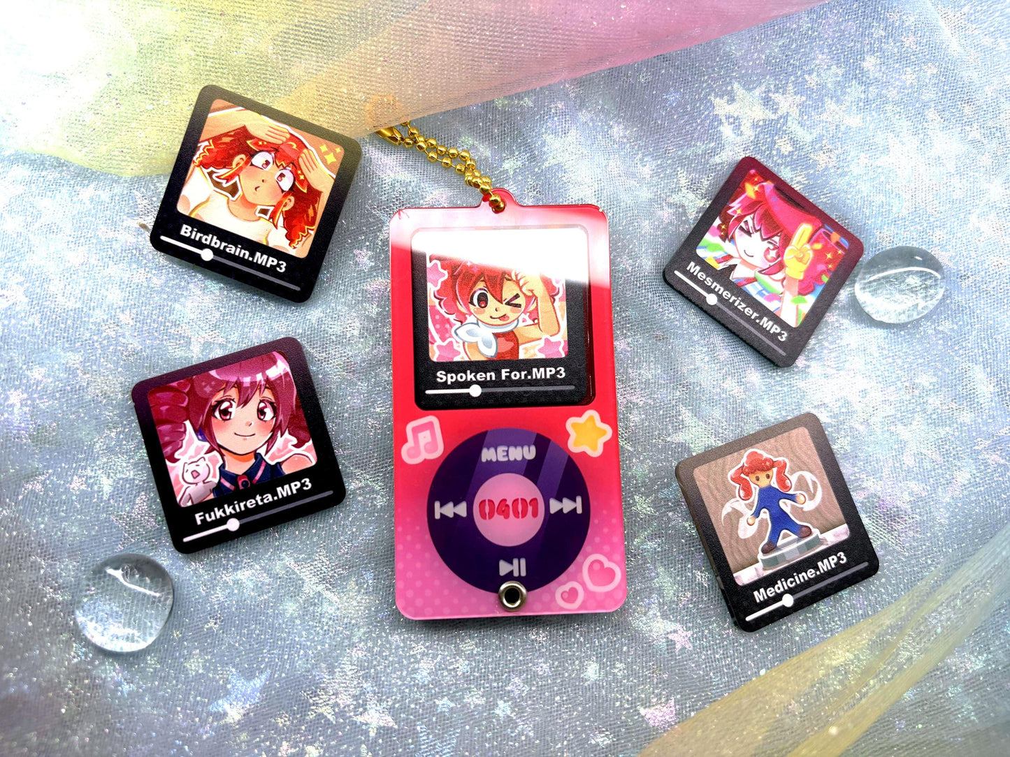 Kasane Teto MP3 - Openable Customizable Keychain Songs Charm