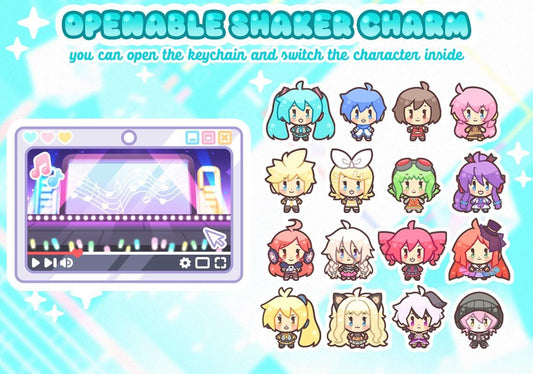 Vocaloid Openable Shaker Keychain Charm